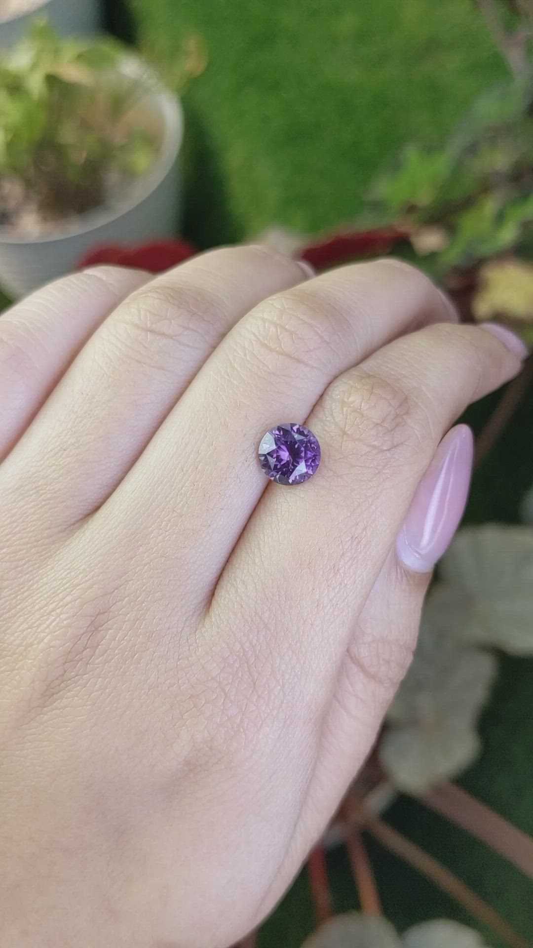 2.15 Ct. Purple Spinel from Ceylon (Sri Lanka) Size Video