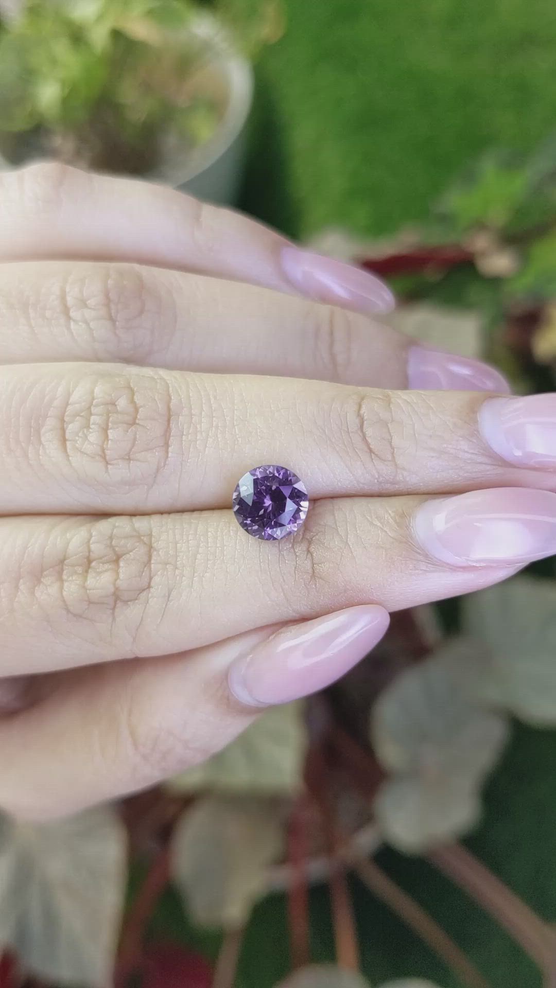 2.15 Ct. Purple Spinel from Ceylon (Sri Lanka) Size Video
