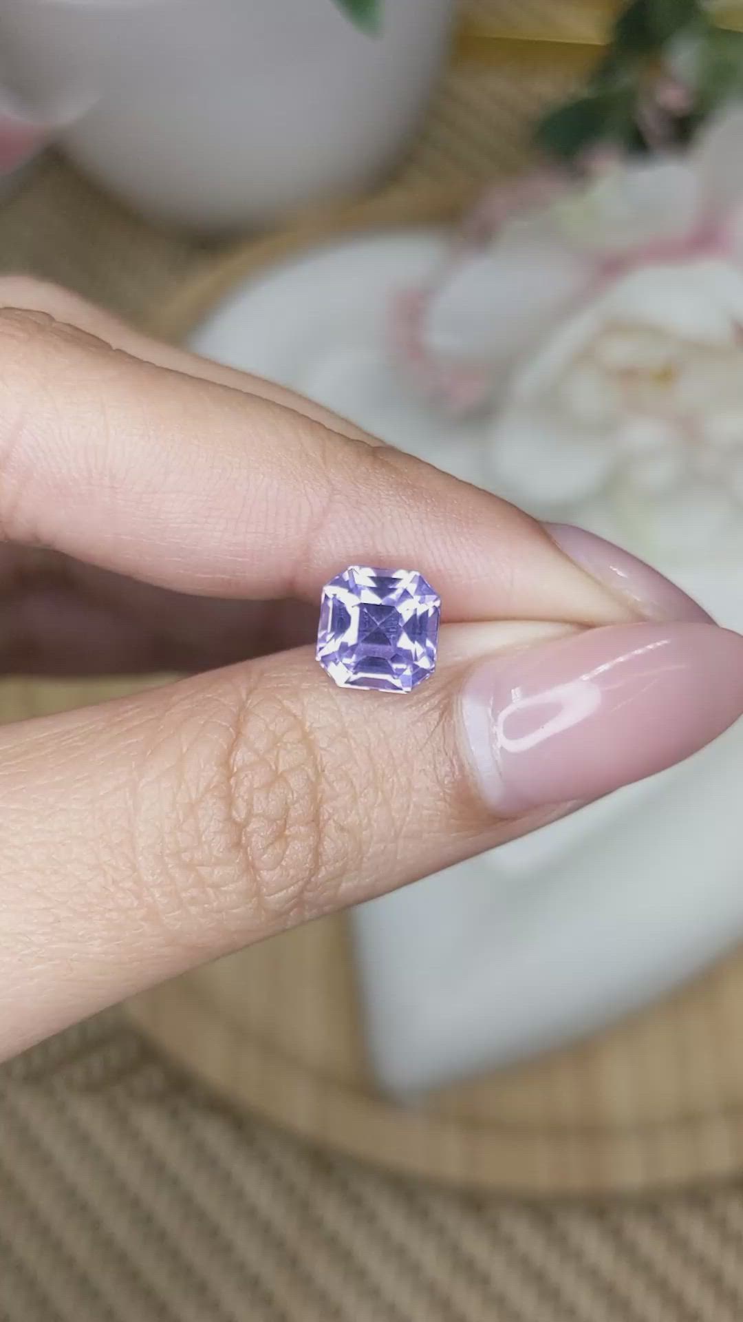 2.87 Ct. Purple Spinel from Ceylon (Sri Lanka) Size Video