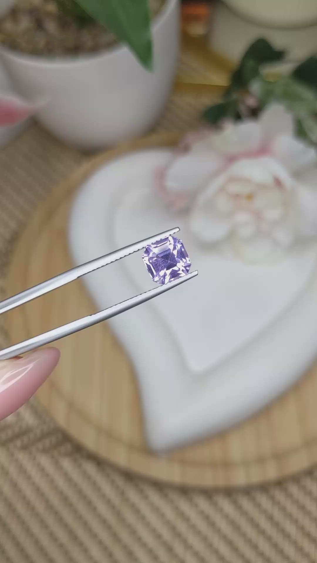 2.87 Ct. Purple Spinel from Ceylon (Sri Lanka) Size Video