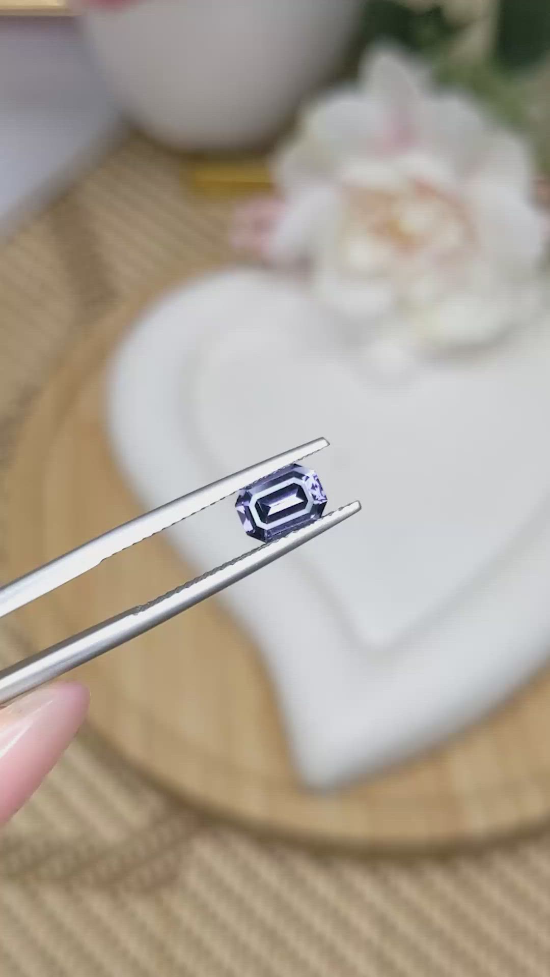 1.06 Ct. Purple Spinel from Ceylon (Sri Lanka) Size Video