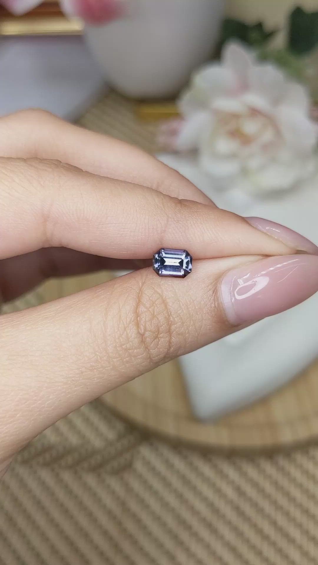 1.06 Ct. Purple Spinel from Ceylon (Sri Lanka) Size Video