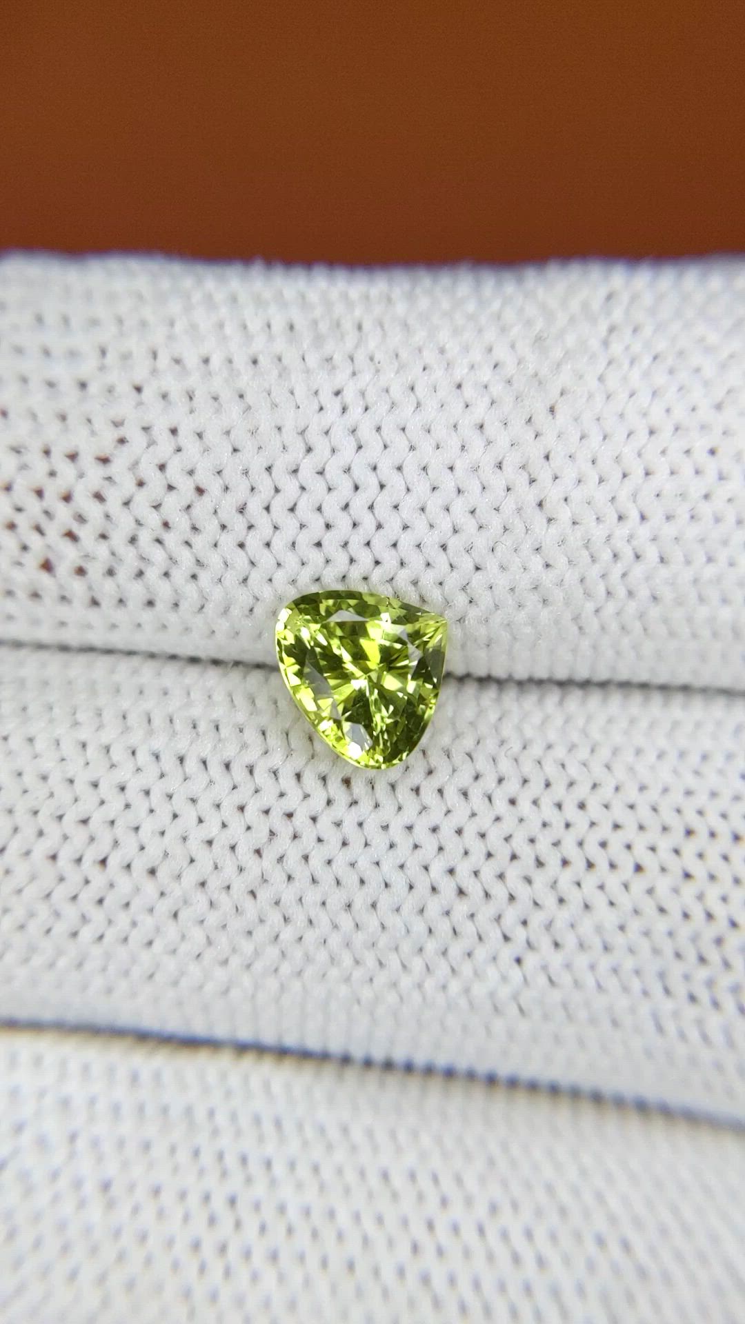 1.69 Ct. Greenish Yellow Chrysoberyl from Ceylon (Sri Lanka) Size Video
