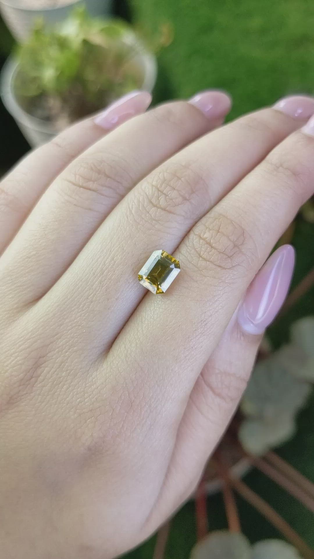 3.52 Ct. Yellowish Brown Zircon from Ceylon (Sri Lanka) Size Video
