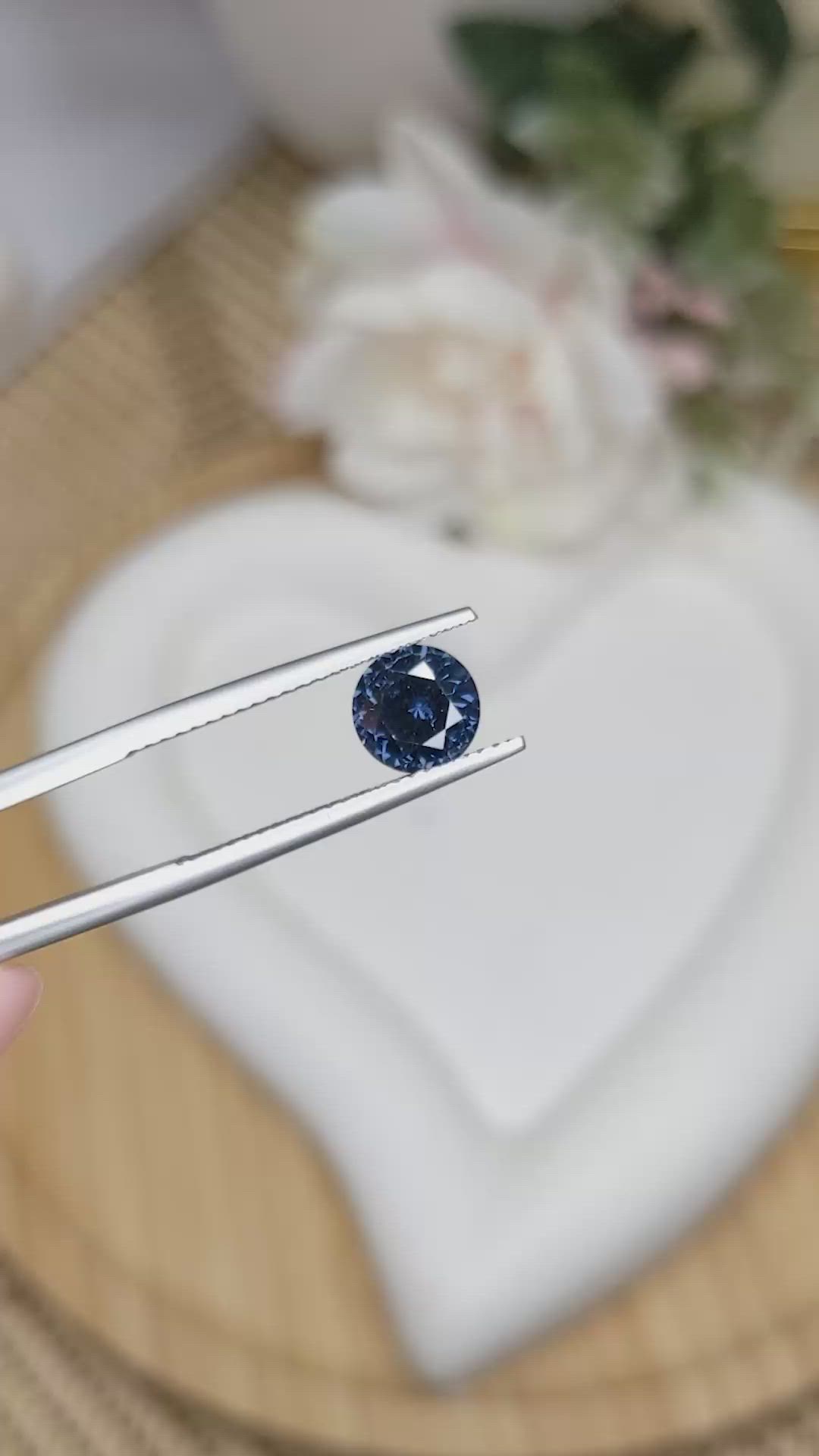 1.45 Ct. Blue Spinel from Ceylon (Sri Lanka) Size Video