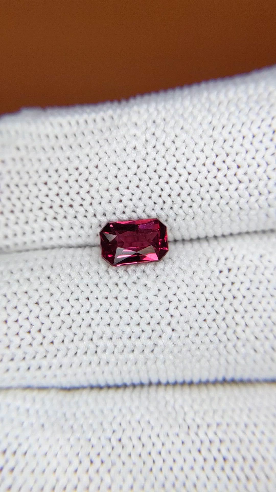 1.06 Ct. Purplish Red Rhodolite Garnet from Mozambique Size Video
