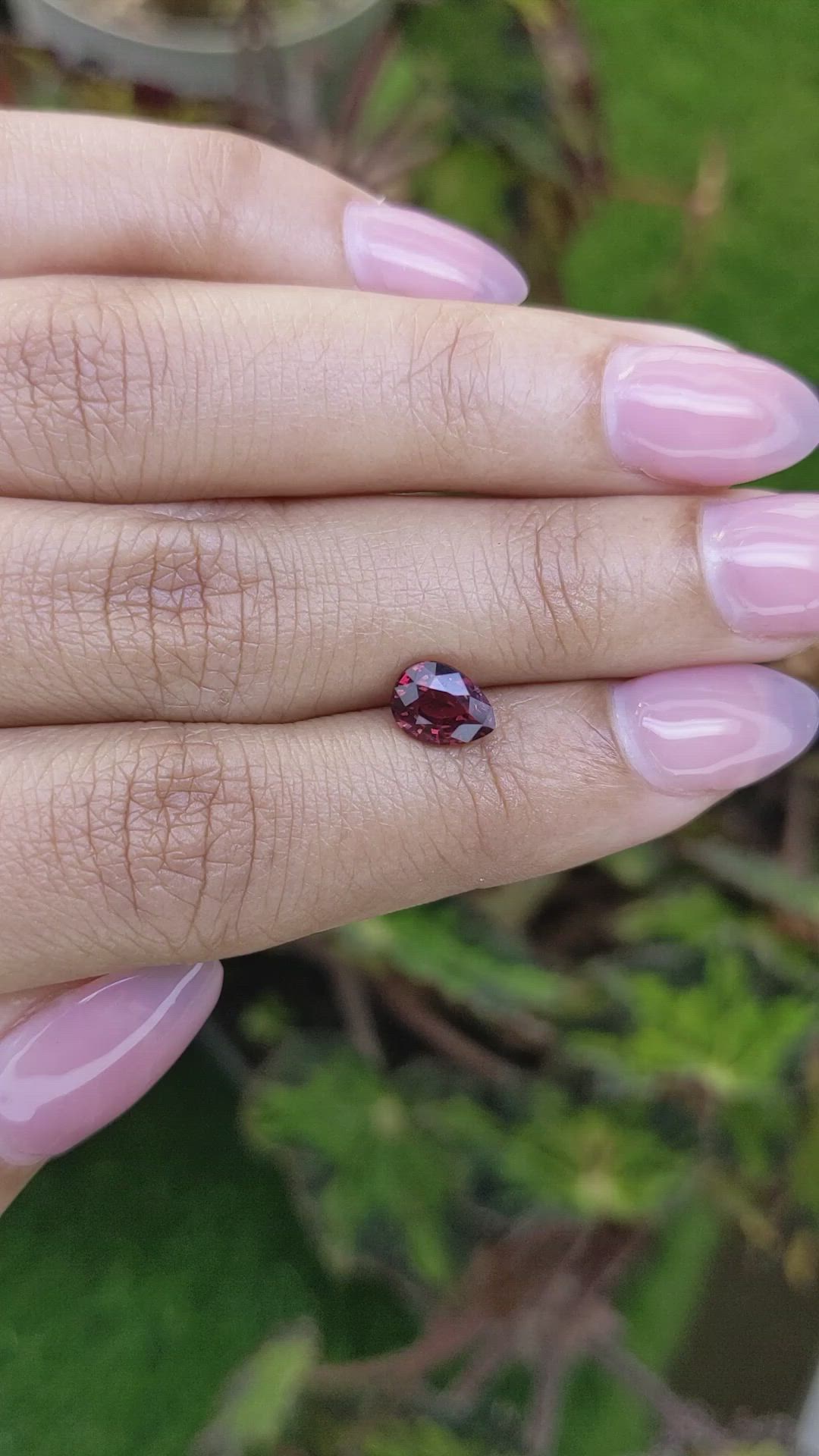 1.32 Ct. Red Rhodolite Garnet from Mozambique Size Video