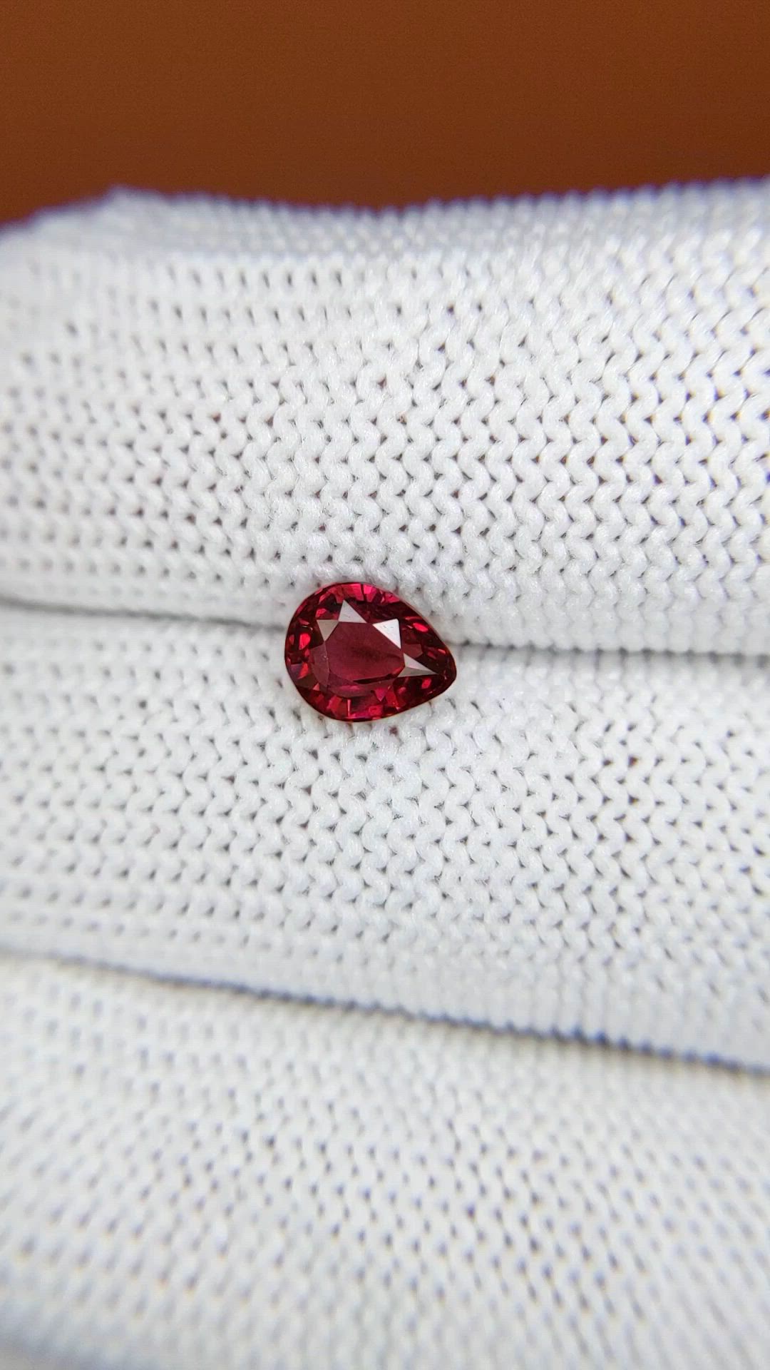 1.13 Ct. Red Rhodolite Garnet from Mozambique Size Video
