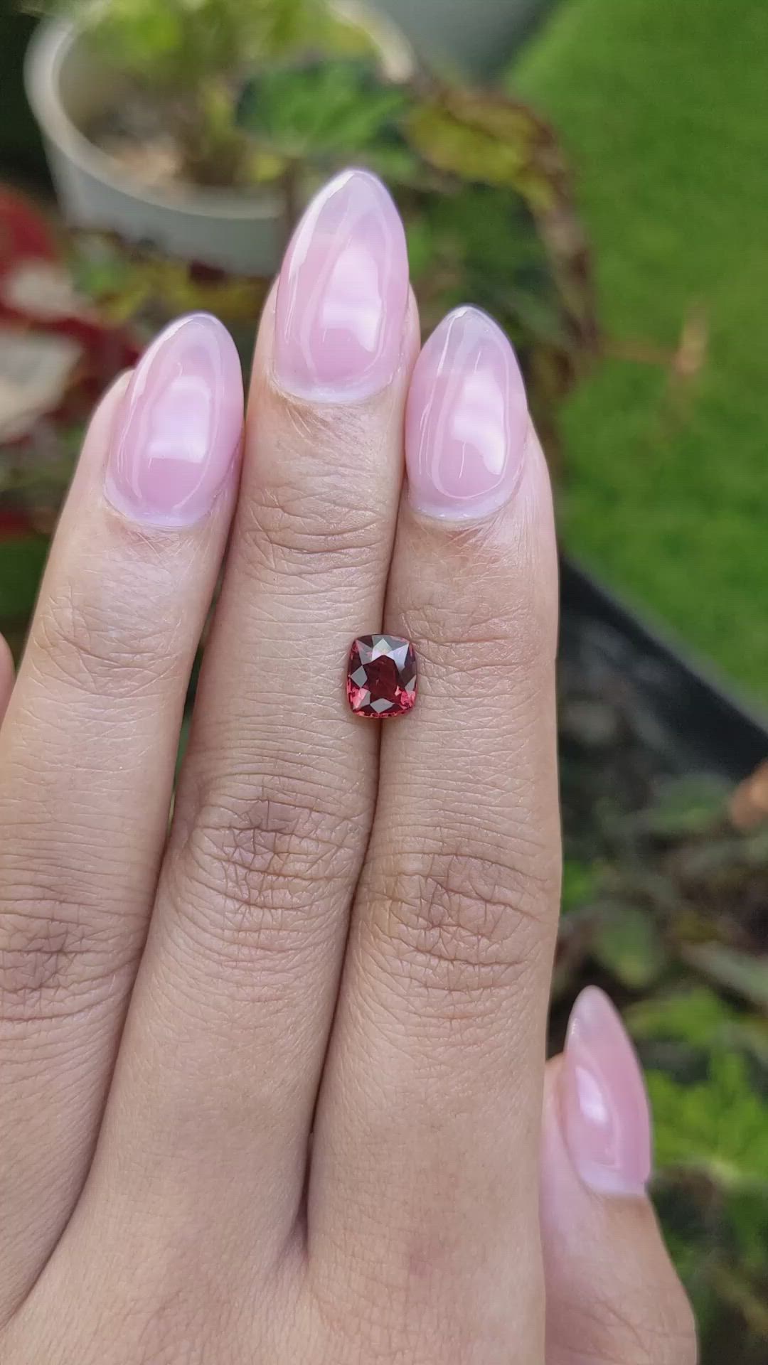 1.19 Ct. Red Almandine Garnet from Mozambique Size Video