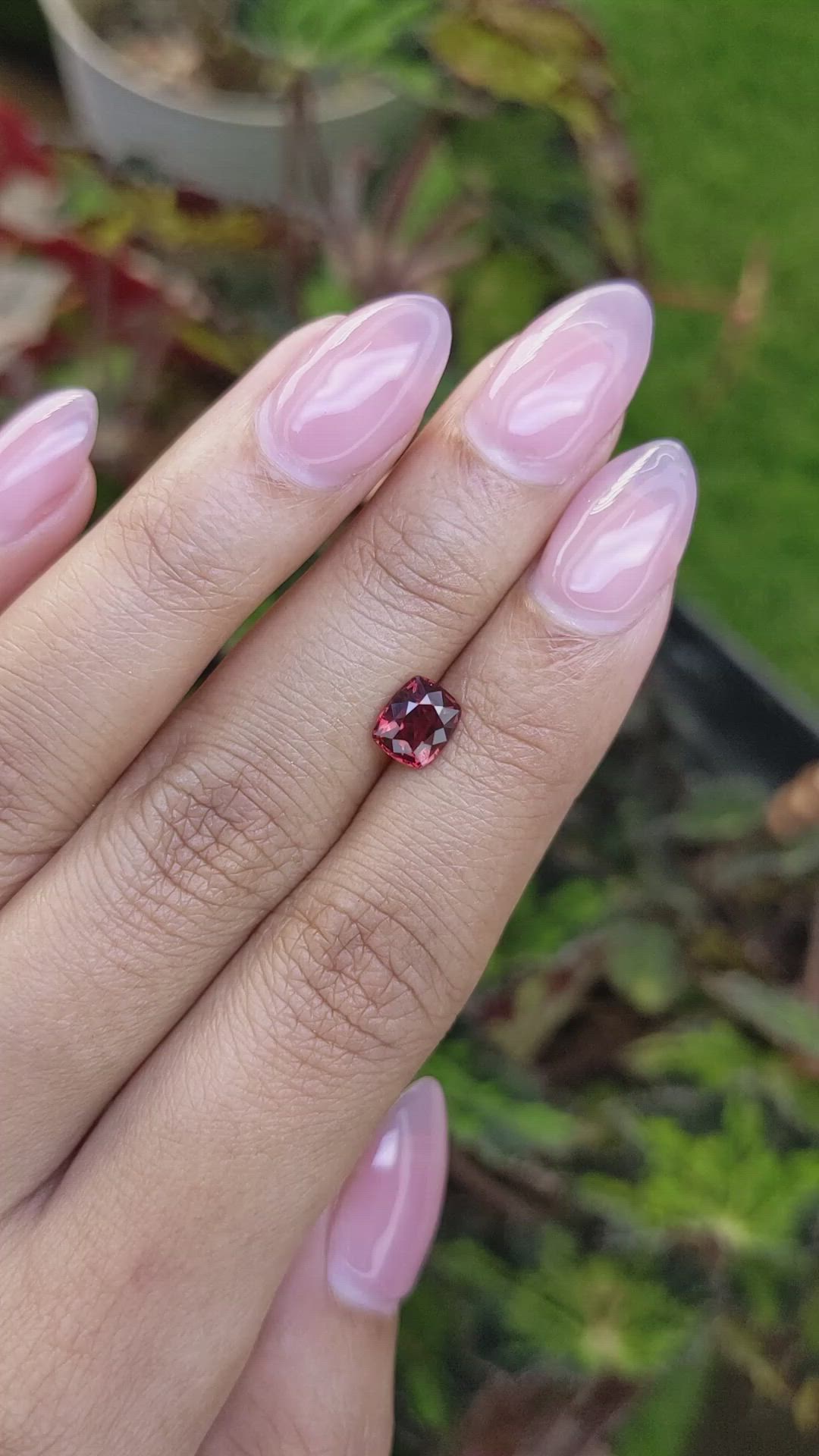 1.19 Ct. Red Almandine Garnet from Mozambique Size Video