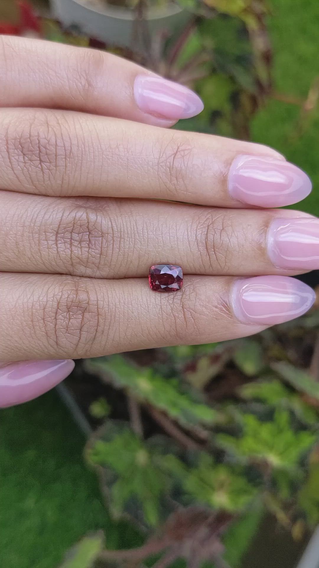 1.19 Ct. Red Almandine Garnet from Mozambique Size Video