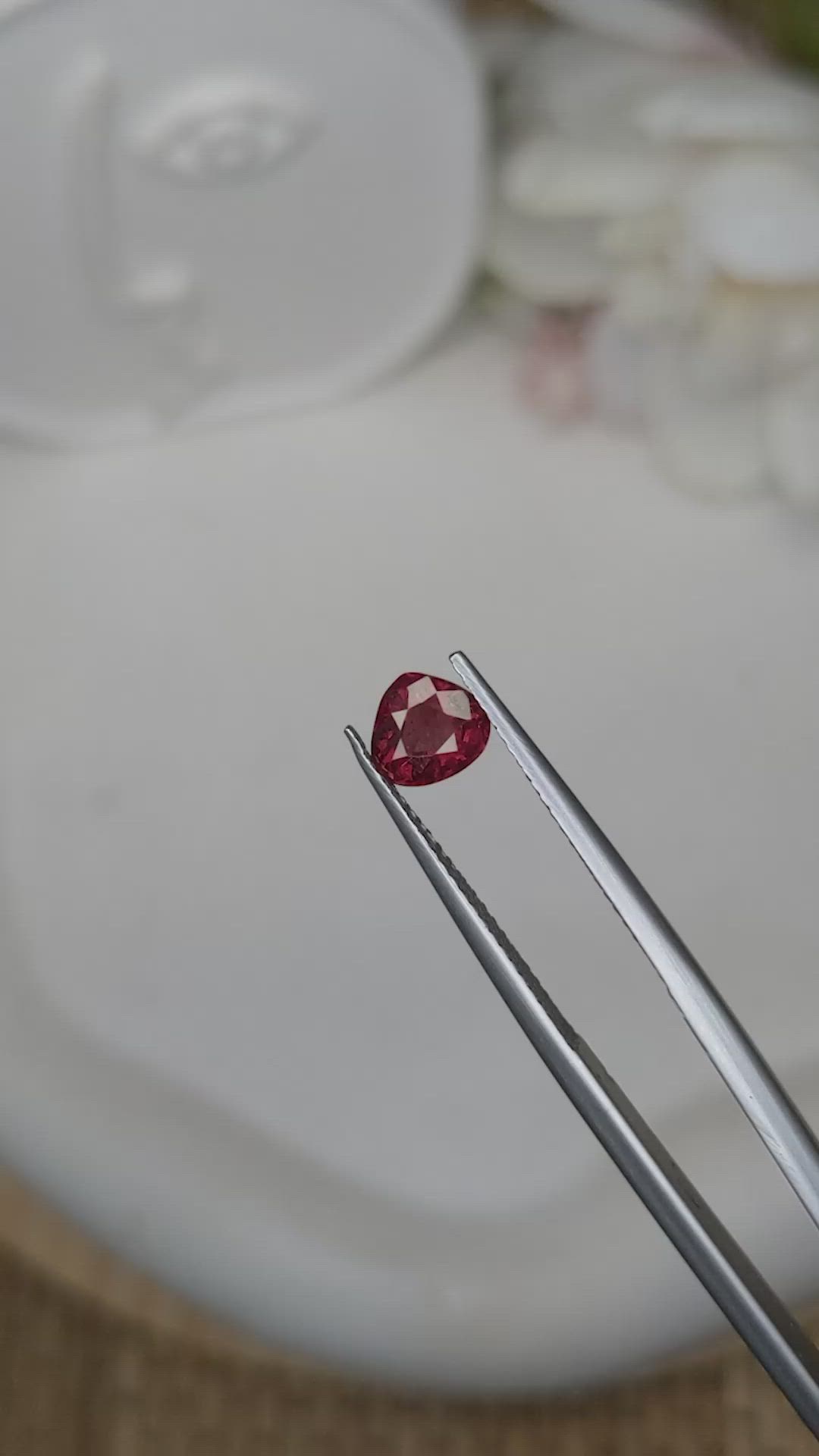 0.98 Ct. Purplish Red Rhodolite Garnet from Mozambique Size Video