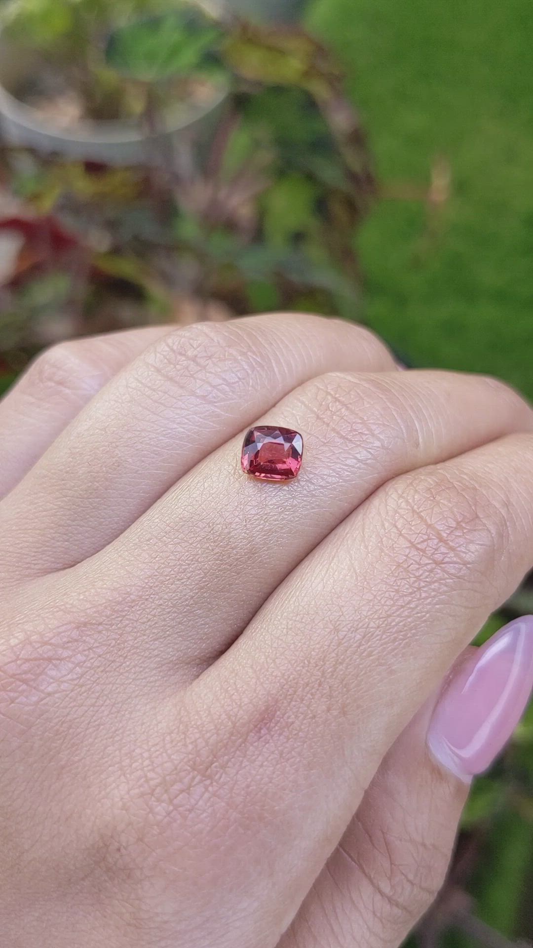 1.06 Ct. Red Almandine Garnet from Mozambique Size Video