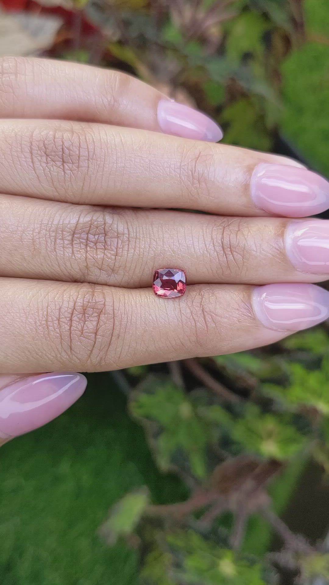 1.06 Ct. Red Almandine Garnet from Mozambique Size Video