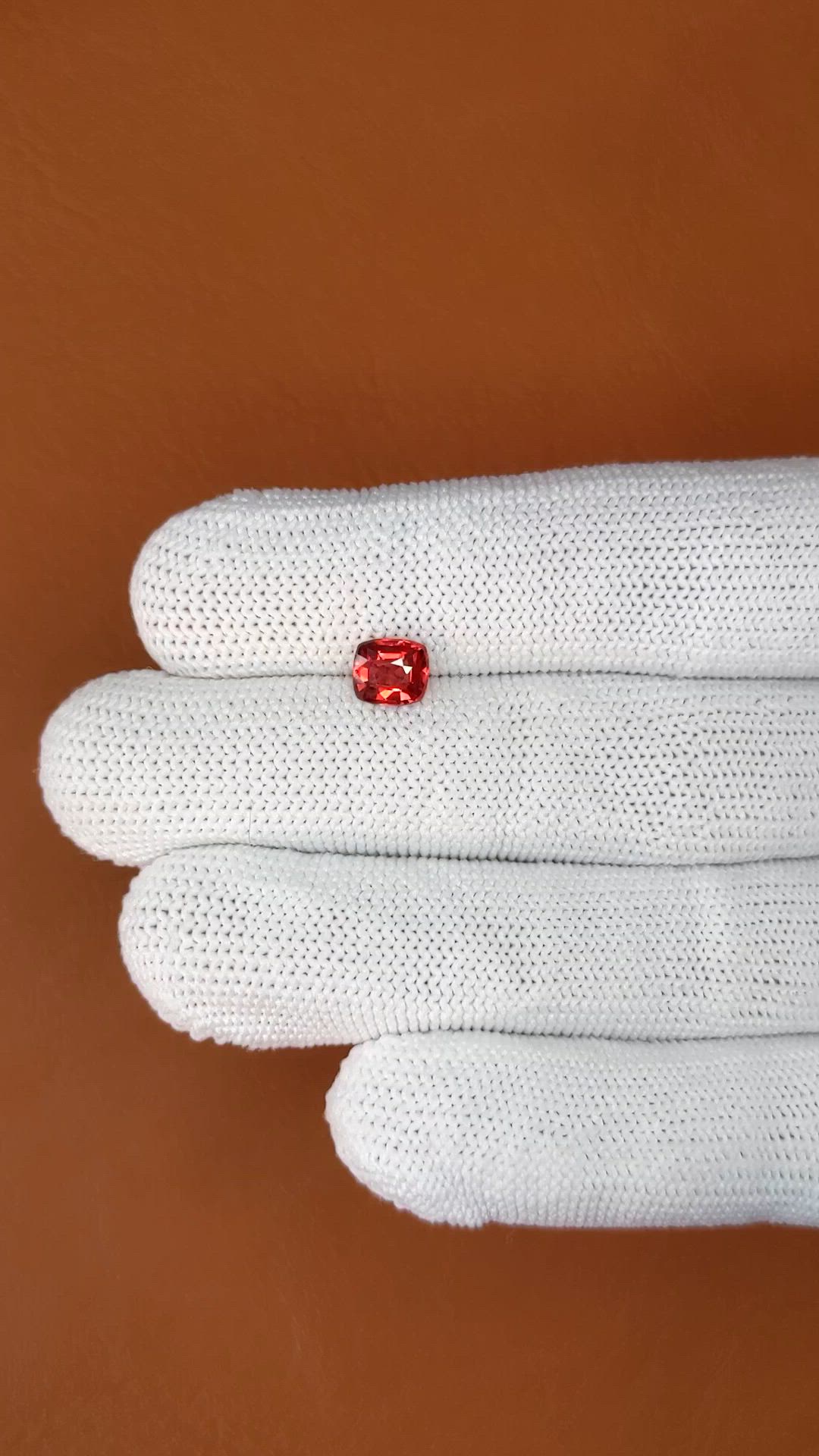 1.06 Ct. Red Almandine Garnet from Mozambique Size Video