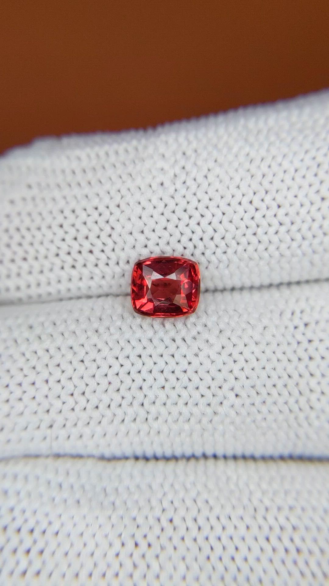1.06 Ct. Red Almandine Garnet from Mozambique Size Video
