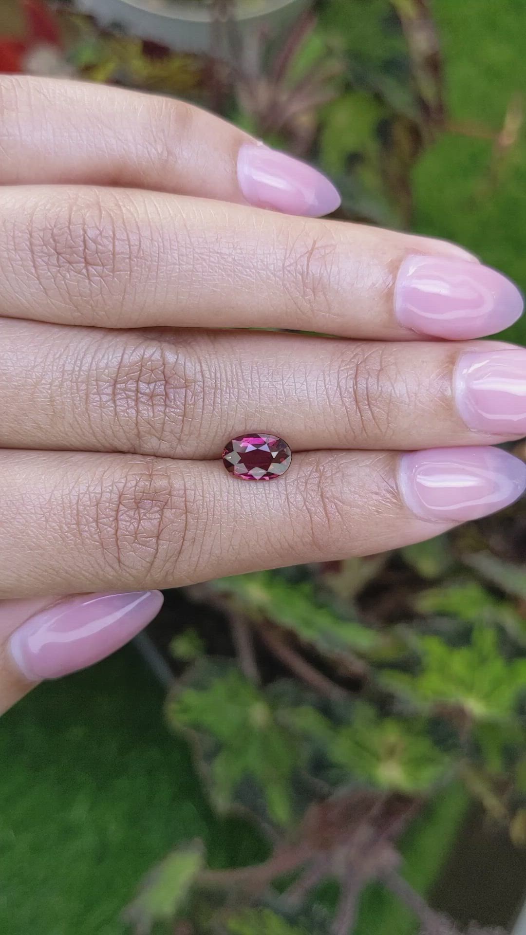 1.41 Ct. Purplish Pink Rhodolite Garnet from Mozambique Size Video