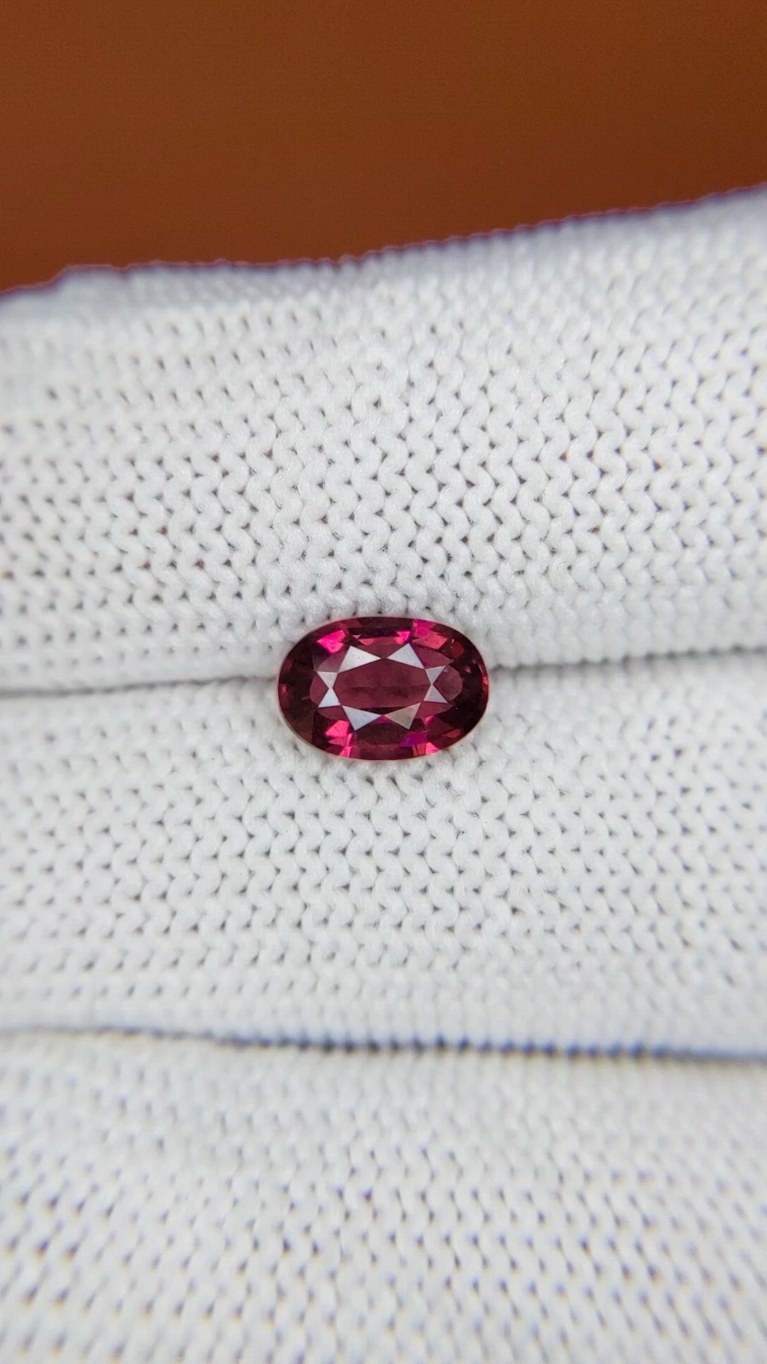 1.41 Ct. Purplish Pink Rhodolite Garnet from Mozambique Size Video