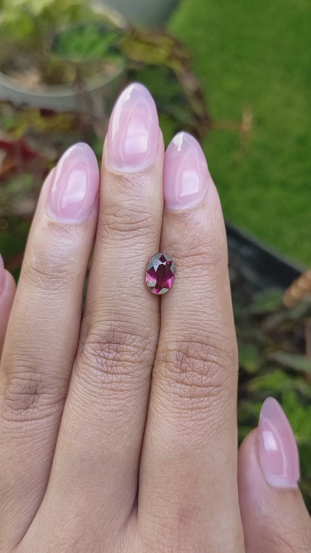 1.41 Ct. Purplish Pink Rhodolite Garnet from Mozambique Size Video