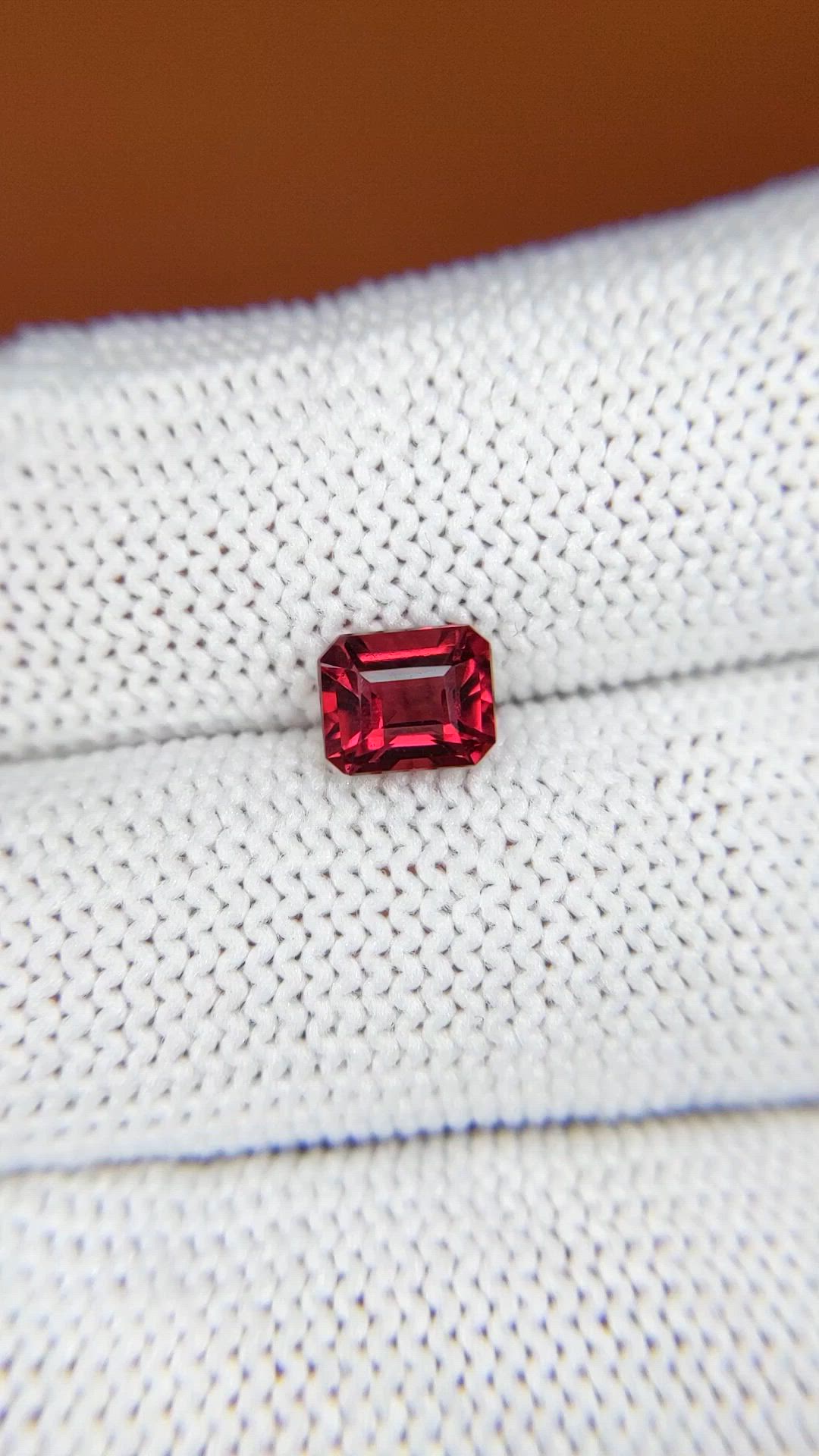 1.19 Ct. Purplish Red Rhodolite Garnet from Mozambique Size Video
