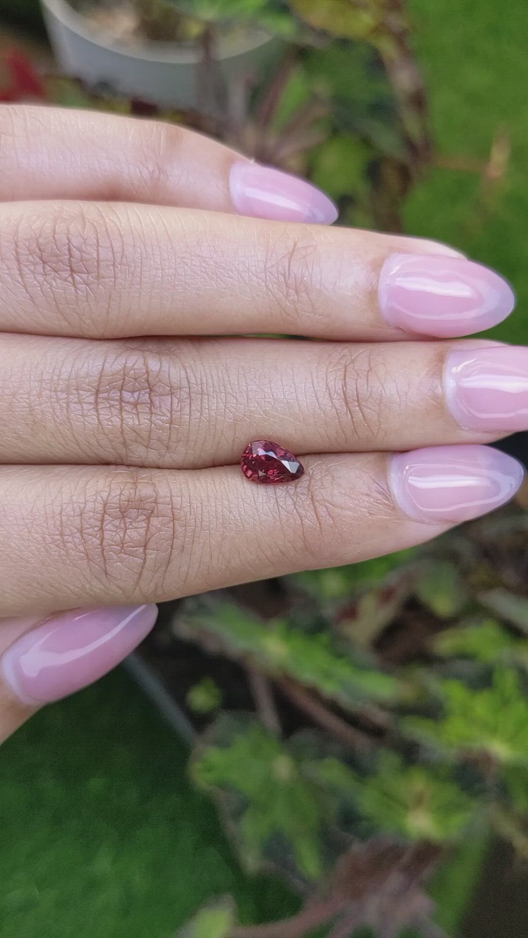 1.07 Ct. Red Almandine Garnet from Mozambique Size Video