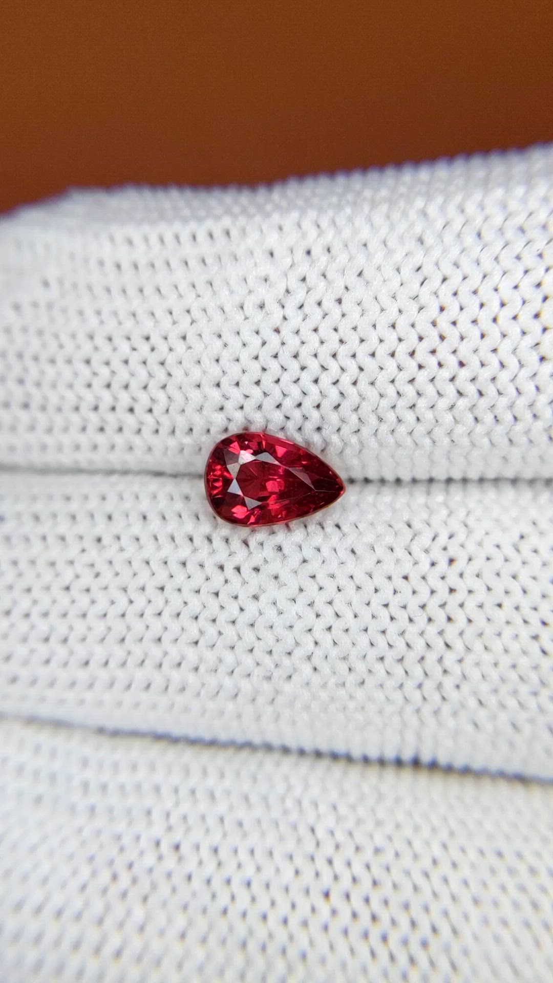 1.07 Ct. Red Almandine Garnet from Mozambique Size Video