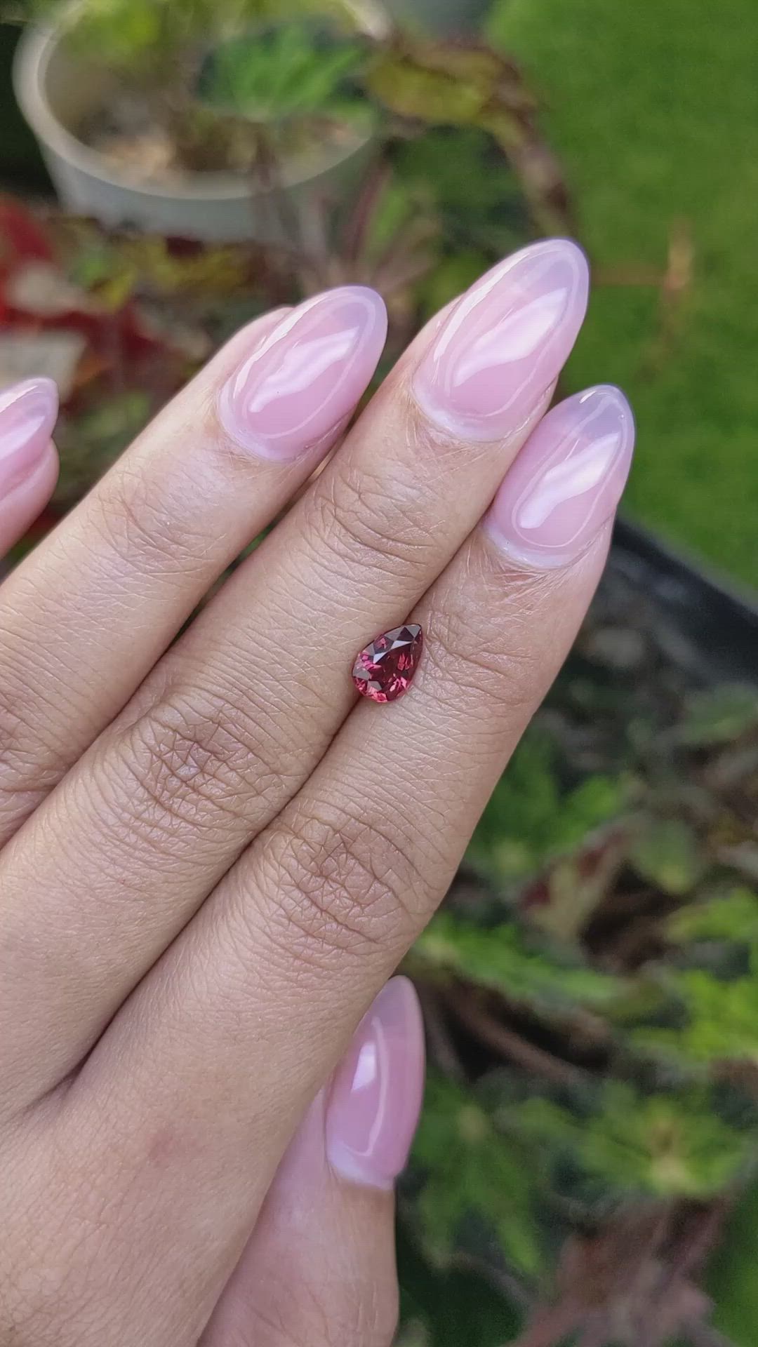1.07 Ct. Red Almandine Garnet from Mozambique Size Video