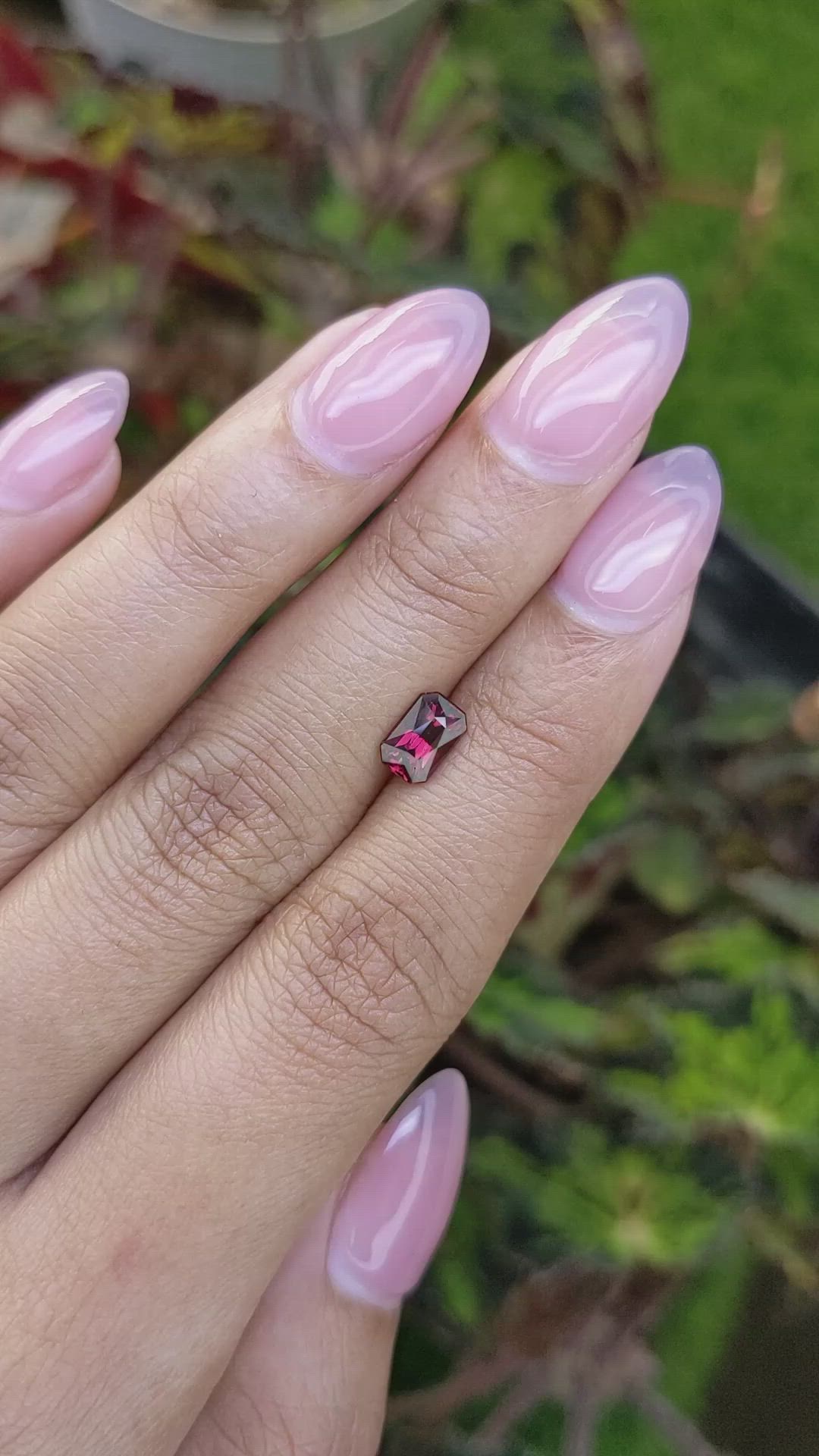 1.19 Ct. Purplish Red Rhodolite Garnet from Mozambique Size Video