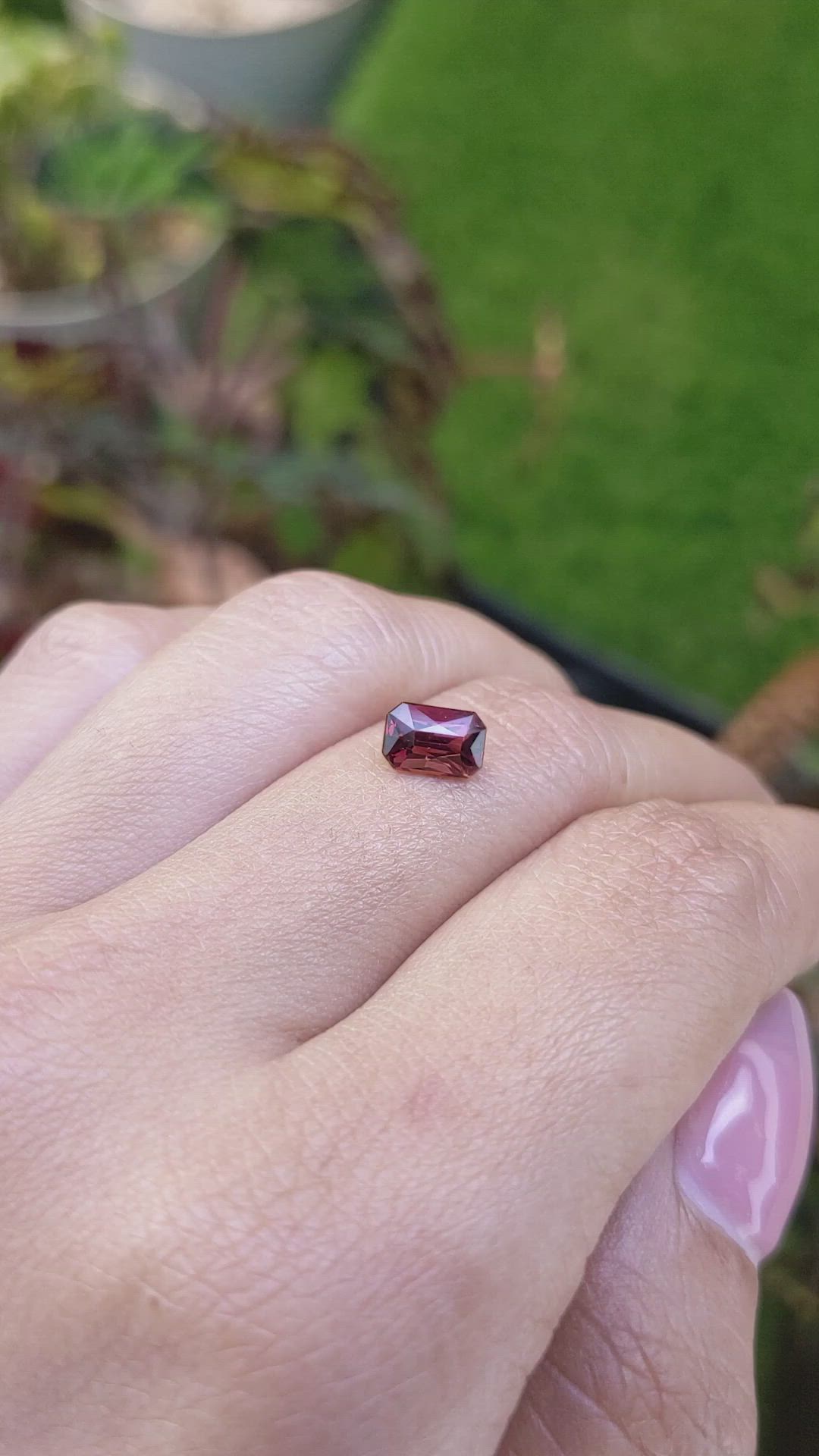 1.19 Ct. Purplish Red Rhodolite Garnet from Mozambique Size Video