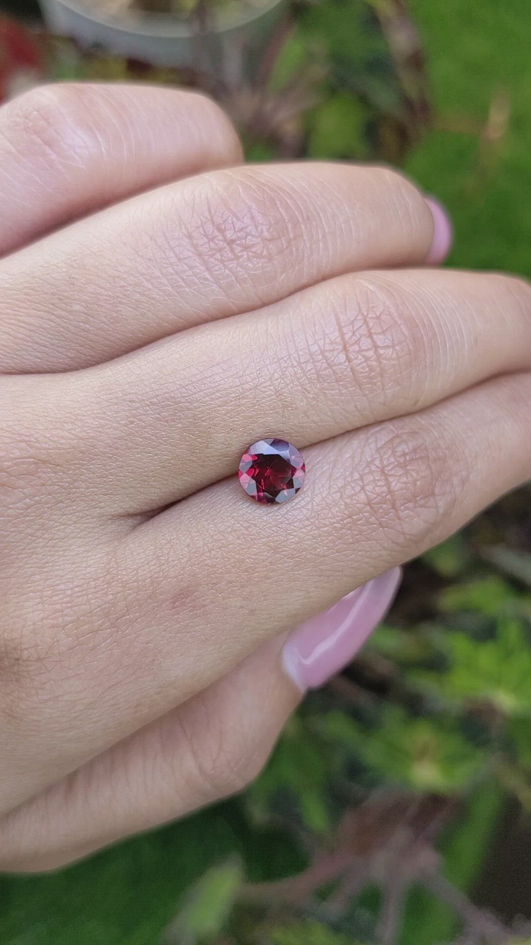 1.52 Ct. Red Almandine Garnet from Mozambique Size Video