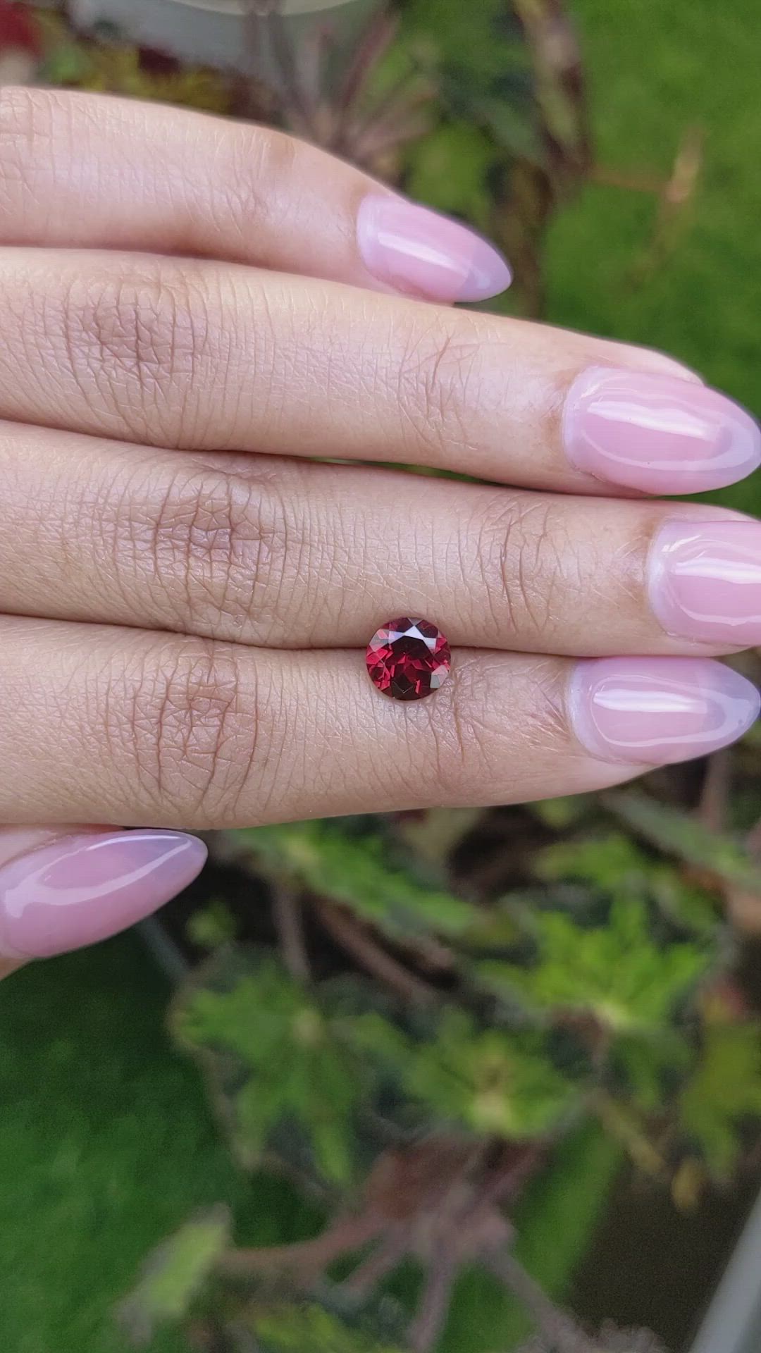 1.52 Ct. Red Almandine Garnet from Mozambique Size Video