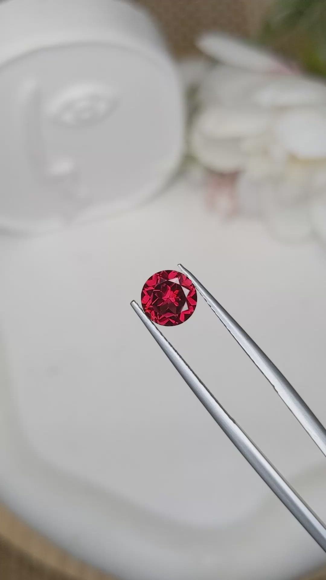 1.62 Ct. Red Almandine Garnet from Mozambique Size Video