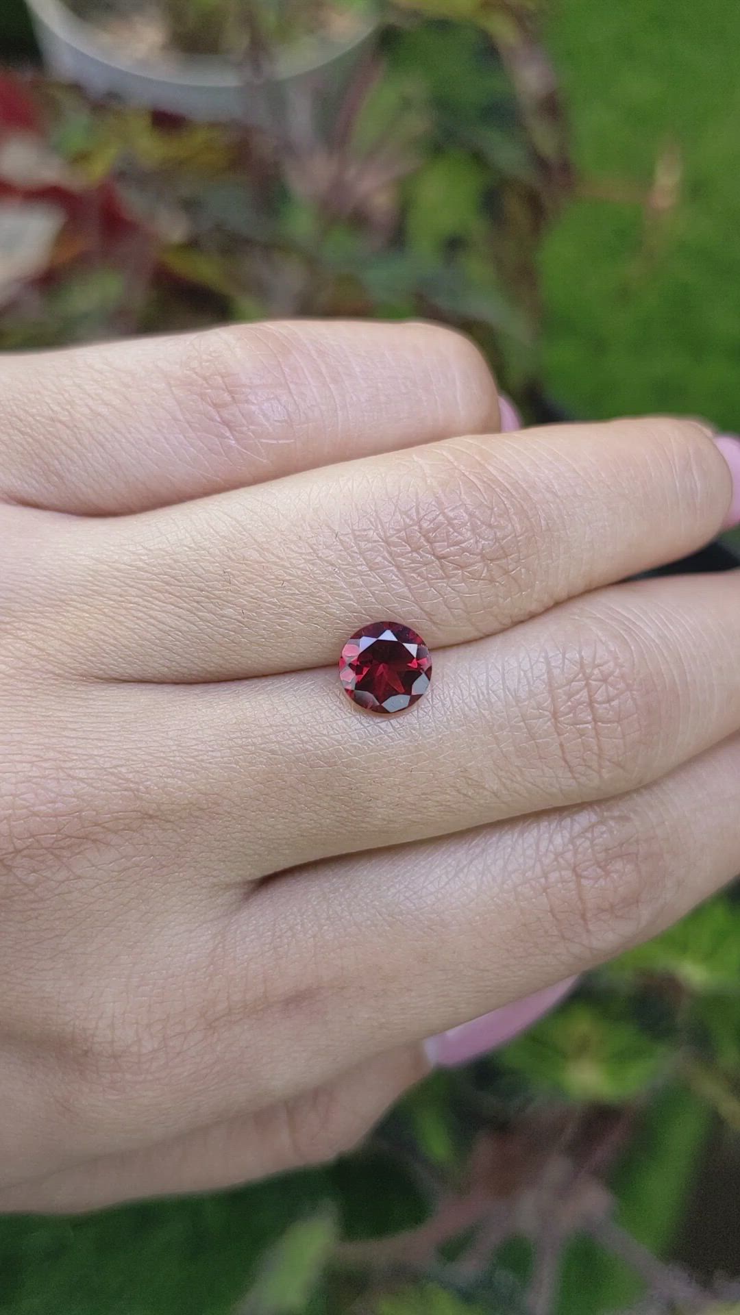 1.77 Ct. Red Almandine Garnet from Mozambique Size Video
