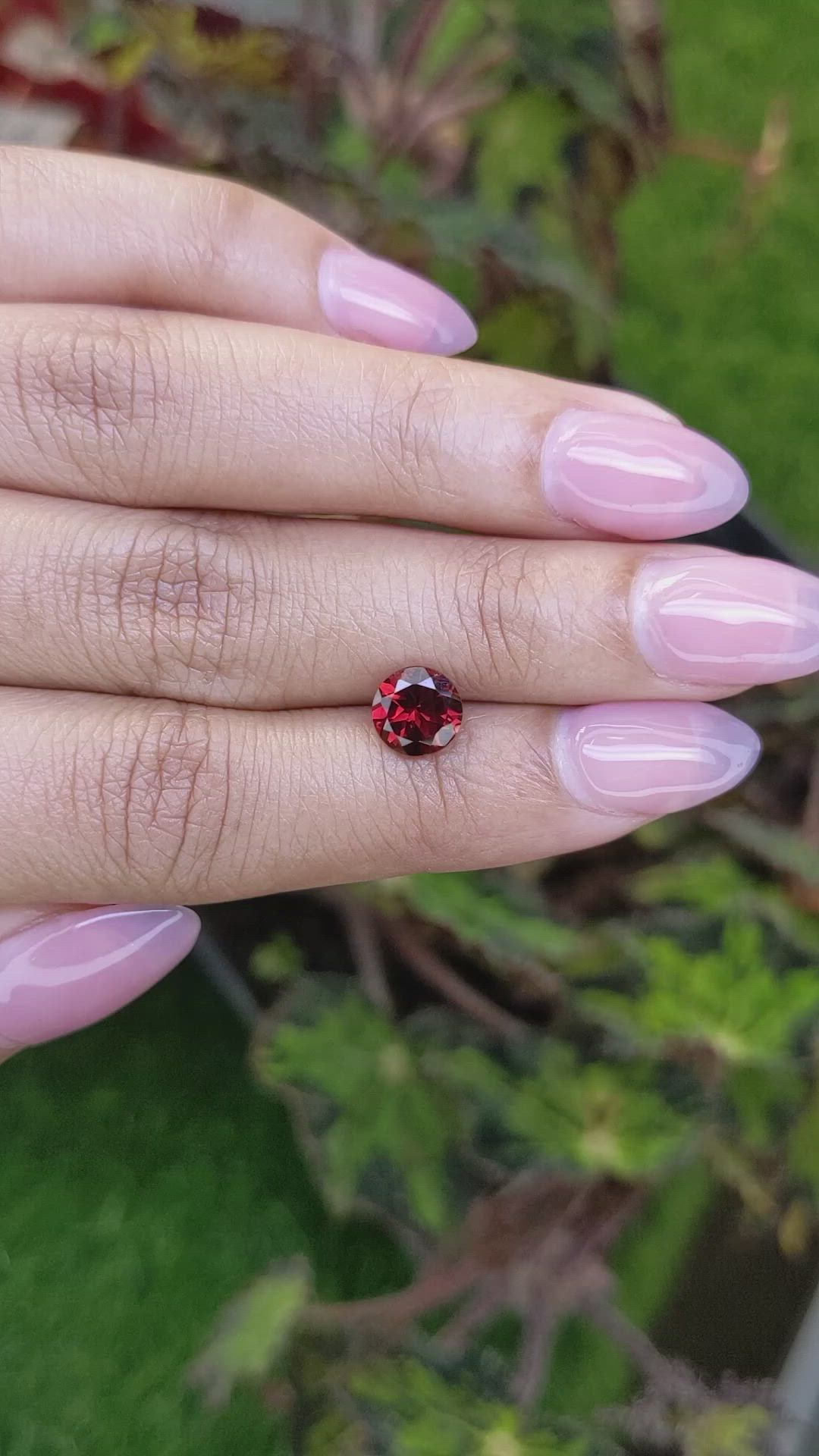 1.77 Ct. Red Almandine Garnet from Mozambique Size Video
