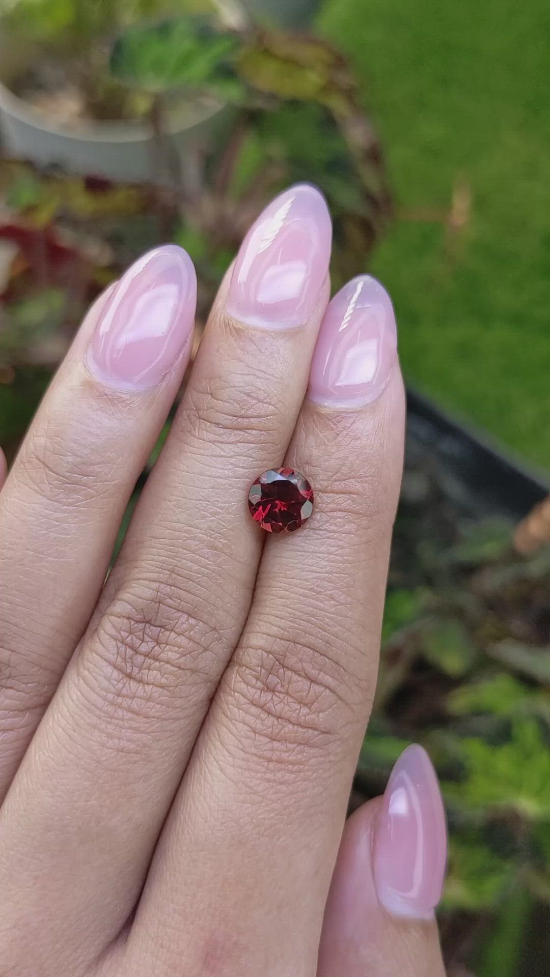 1.77 Ct. Red Almandine Garnet from Mozambique Size Video