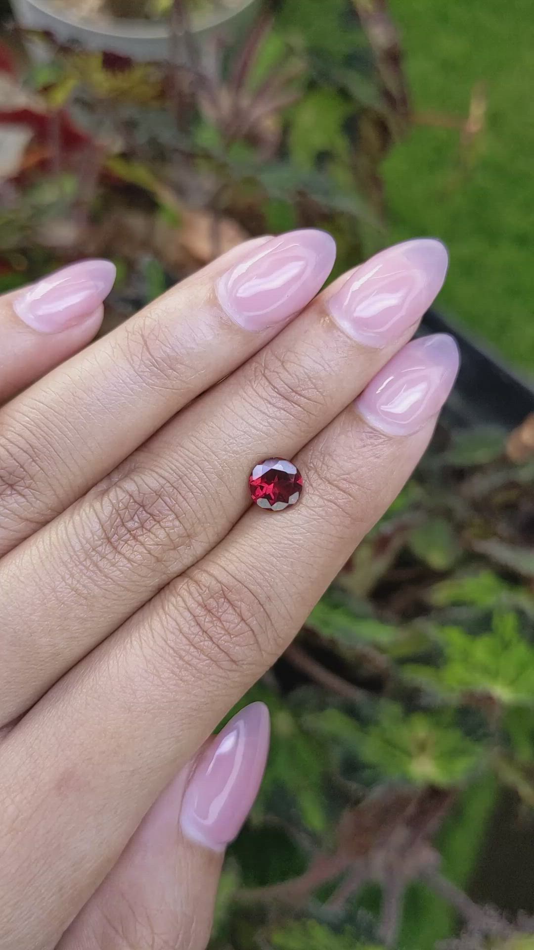 1.51 Ct. Red Almandine Garnet from Mozambique Size Video