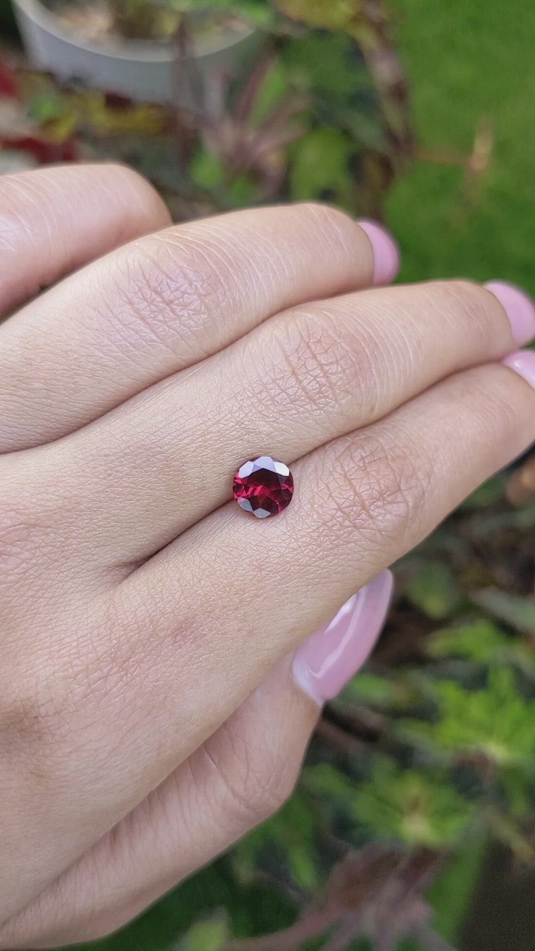 1.51 Ct. Red Almandine Garnet from Mozambique Size Video