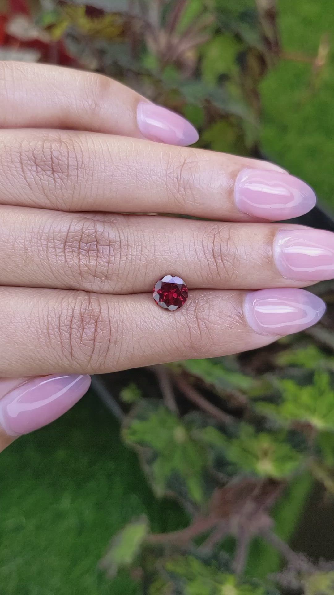 1.51 Ct. Red Almandine Garnet from Mozambique Size Video