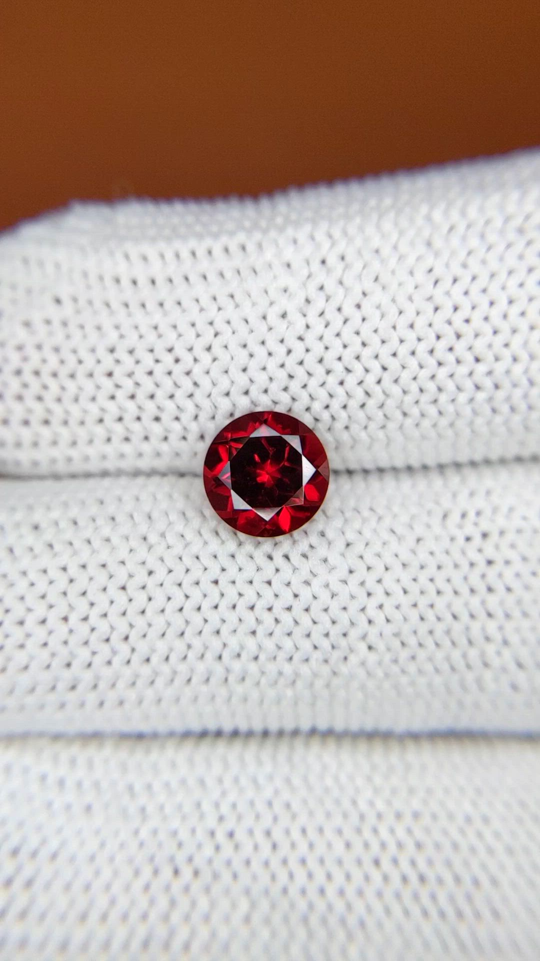 1.69 Ct. Red Almandine Garnet from Mozambique Size Video