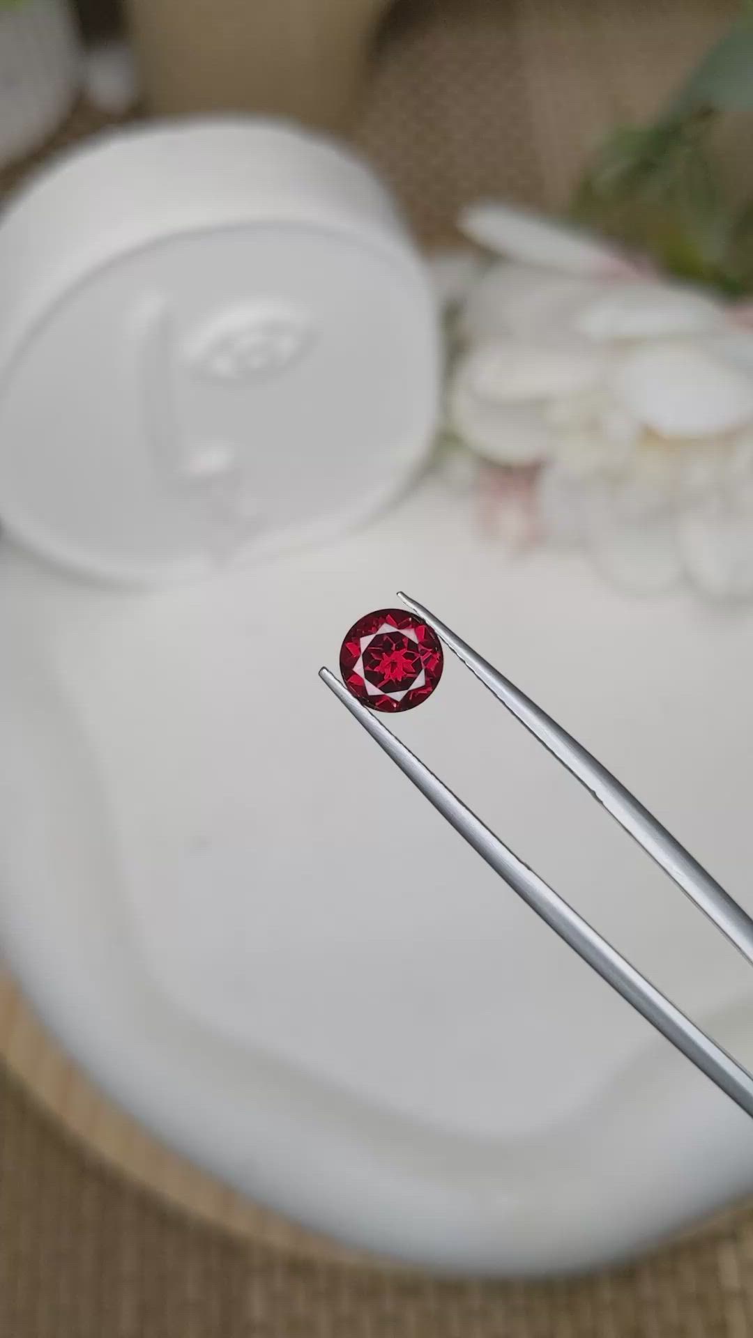1.69 Ct. Red Almandine Garnet from Mozambique Size Video