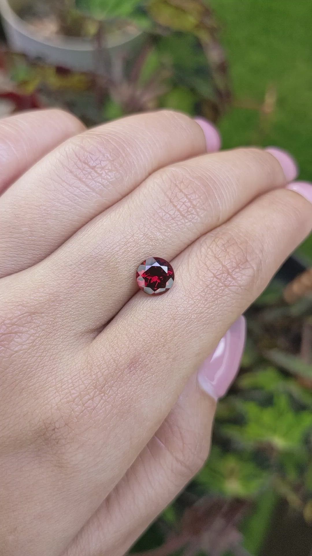 1.69 Ct. Red Almandine Garnet from Mozambique Size Video