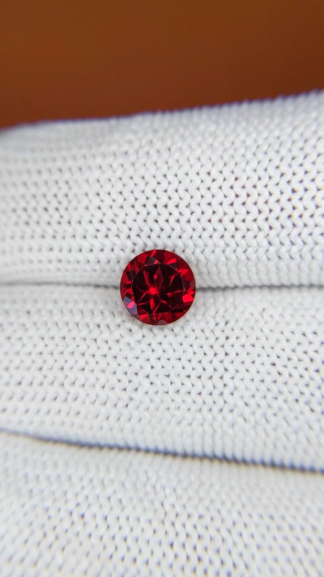 1.68 Ct. Red Almandine Garnet from Mozambique Size Video