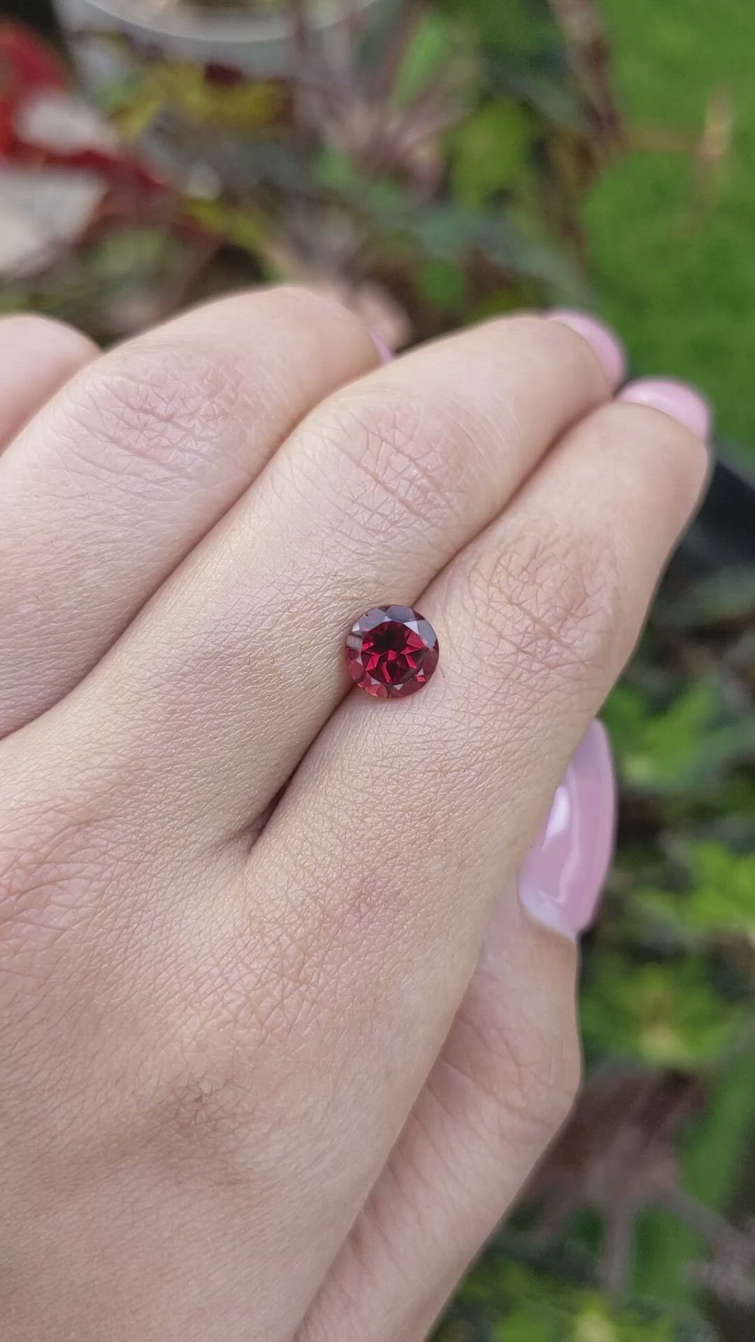 1.83 Ct. Red Almandine Garnet from Mozambique Size Video
