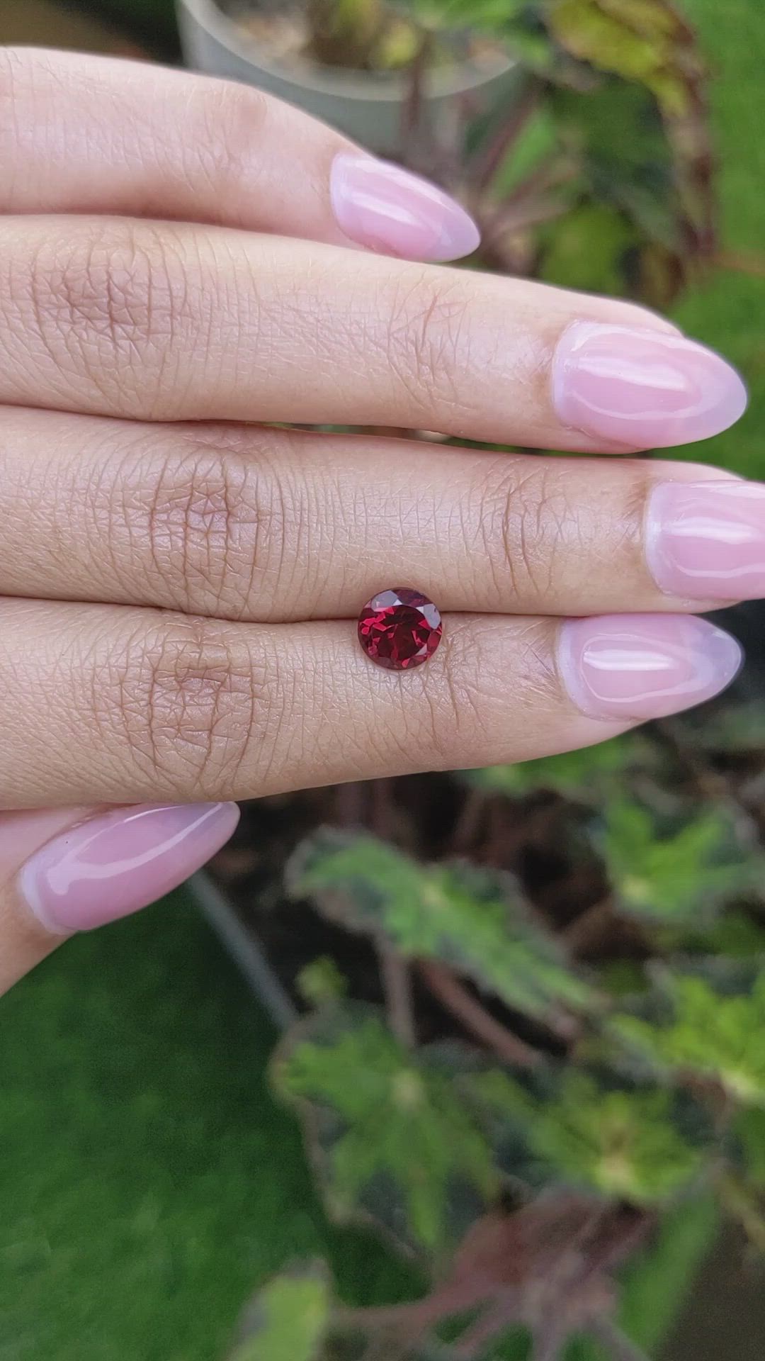 1.83 Ct. Red Almandine Garnet from Mozambique Size Video