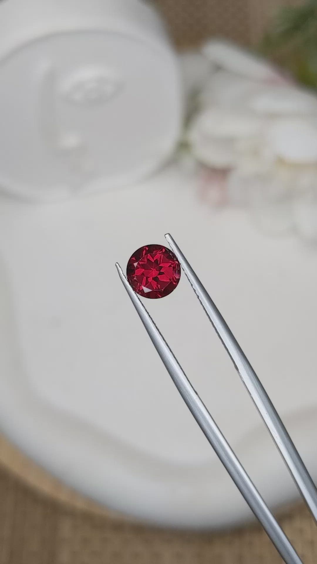1.83 Ct. Red Almandine Garnet from Mozambique Size Video