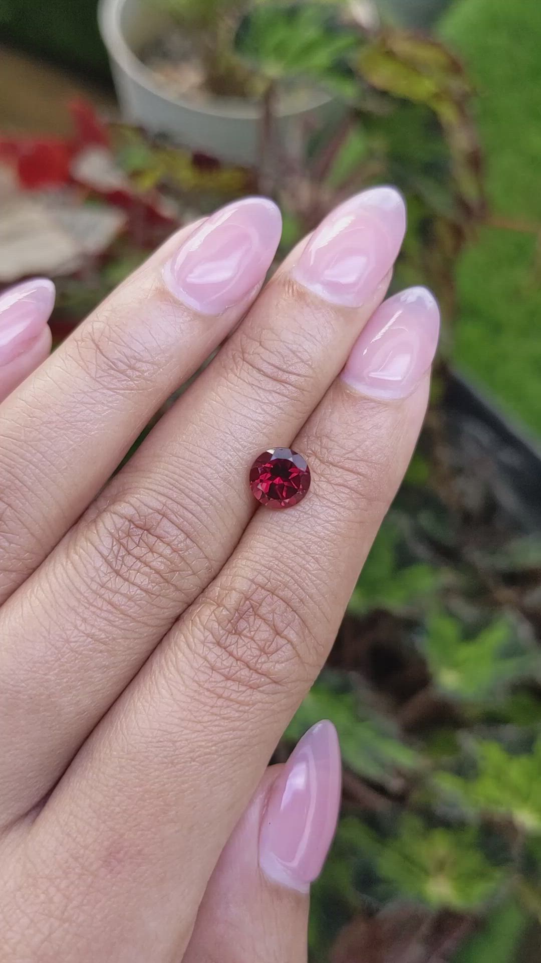 1.83 Ct. Red Almandine Garnet from Mozambique Size Video