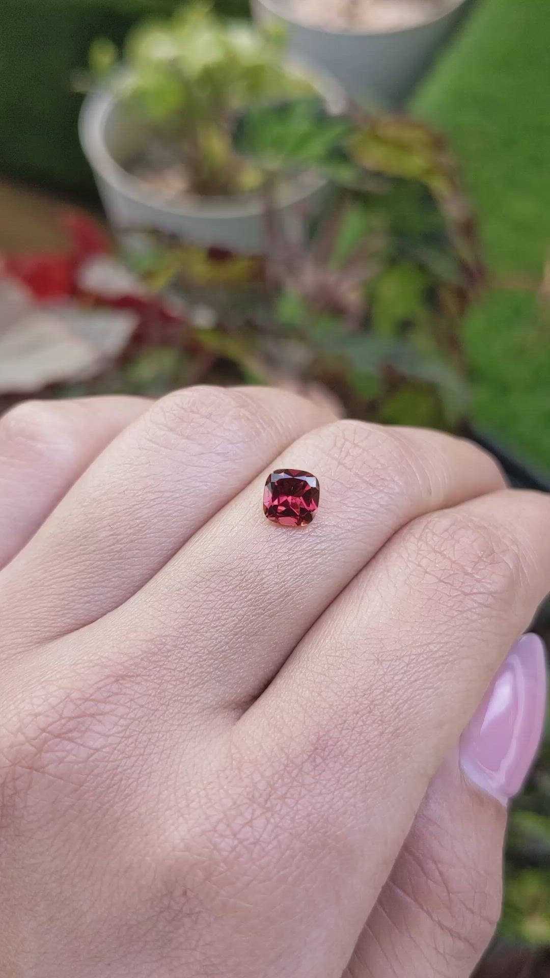 1.10 Ct. Red Almandine Garnet from Mozambique Size Video