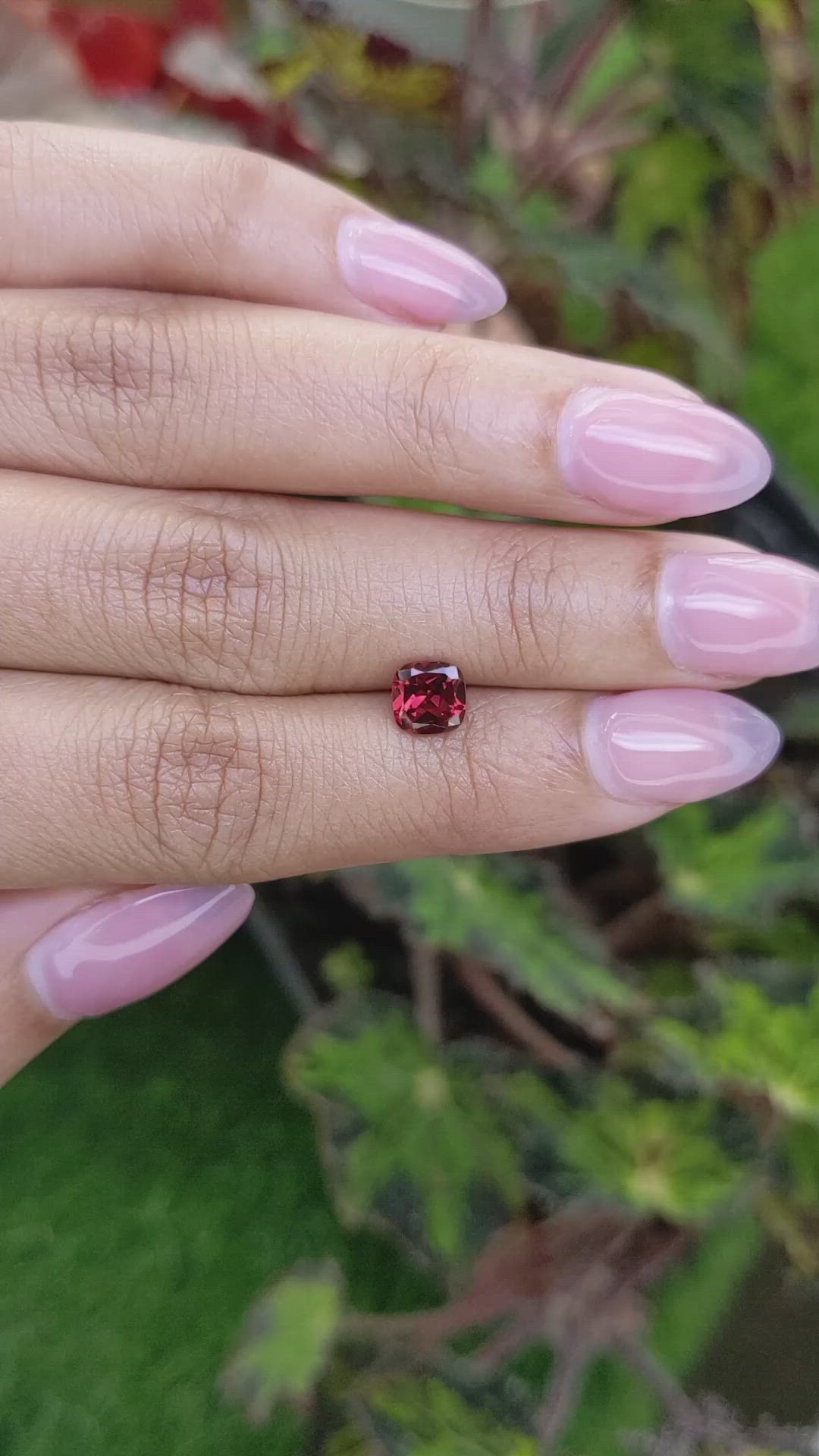 1.10 Ct. Red Almandine Garnet from Mozambique Size Video