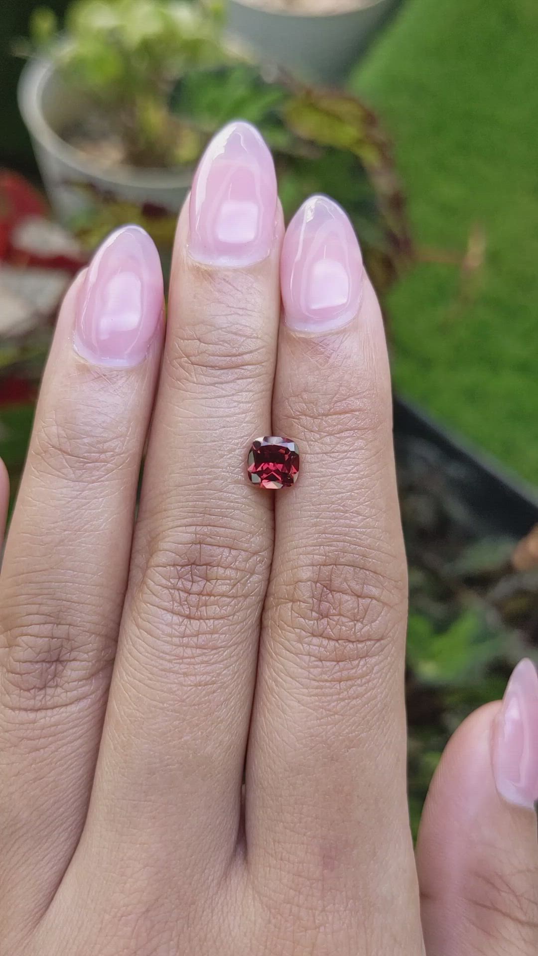 1.10 Ct. Red Almandine Garnet from Mozambique Size Video