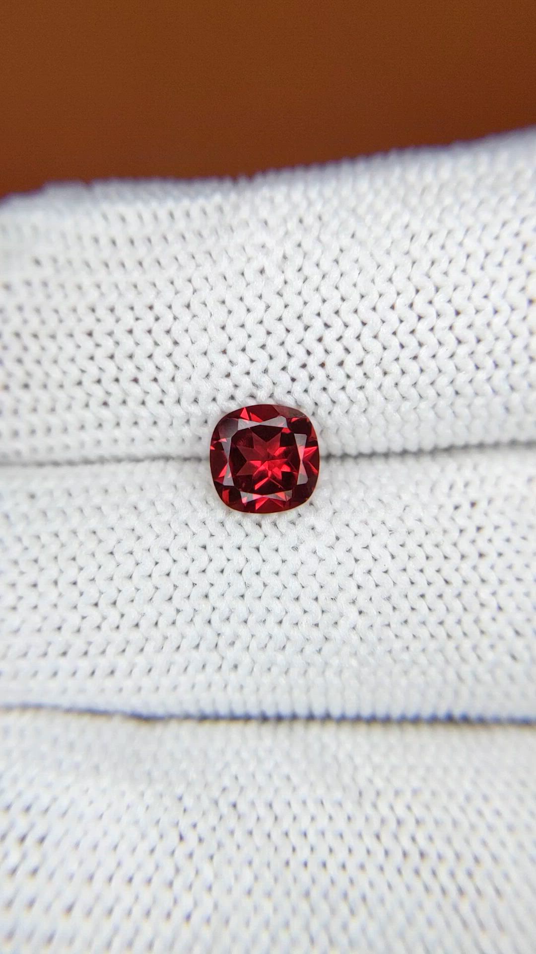 1.02 Ct. Red Almandine Garnet from Mozambique Size Video